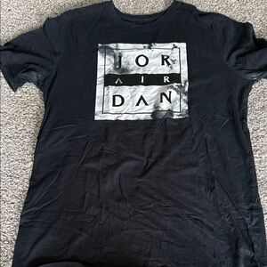 Jordan Black Short Sleeve Tee with Graphic Design